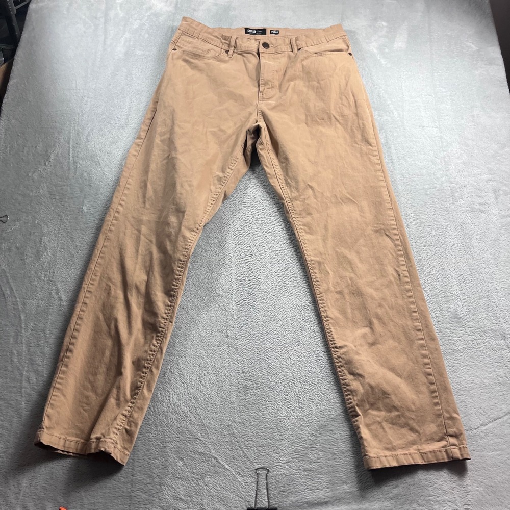 Barbell Apparel Mens‎ Khaki Chino Pants Tan 5-Pocket 36x32